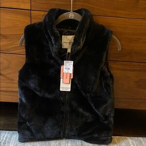 Urban Republic Black Faux Fur Vest